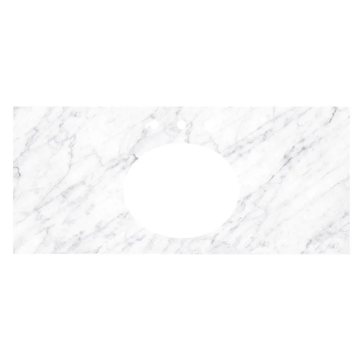 Carrara Marble 36" x 22" Single Vanity Top with Oval Sink Cutout for 8" Widespread Faucet