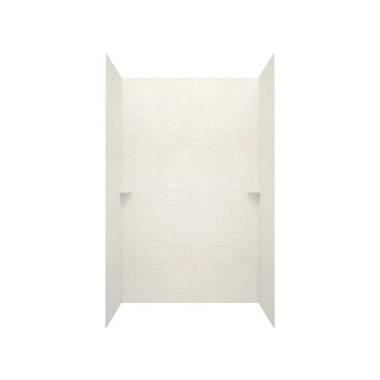 Shower Wall Kit Modern Subway Tile Glue Up 36 x 62 x 84 Inch Tahiti White Swanstone