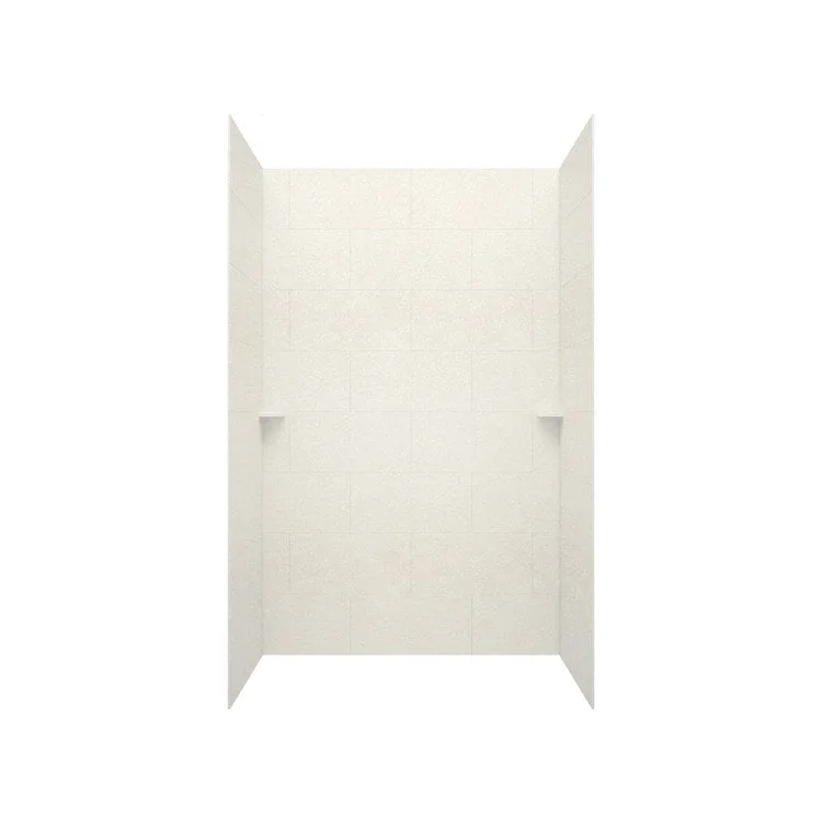 Shower Wall Kit Traditional Subway Tile Glue Up 36 x 62 x 84 Inch Tahiti White Swanstone