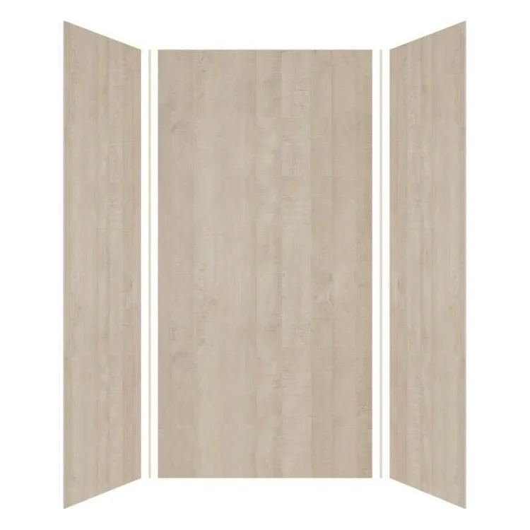 Shower Wall Expressions Single Panel Bleached Oak 48 x 96 Inch for Tub and Shower