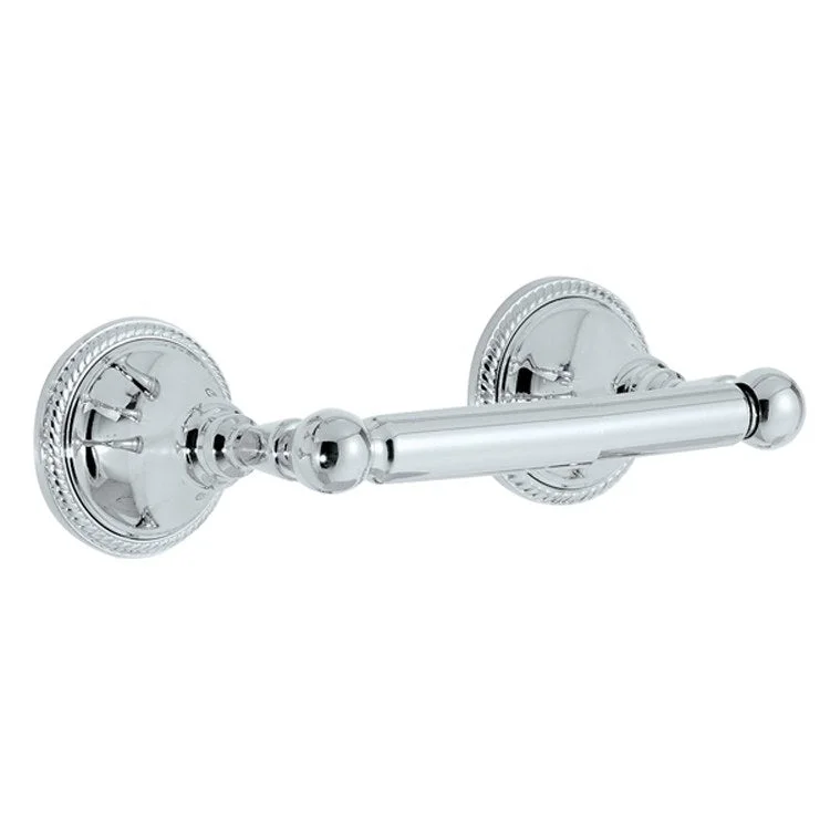 Toilet Paper Holder La Jolla Double Post Polished Chrome Brass 3-3/4 Inch Wall Mount