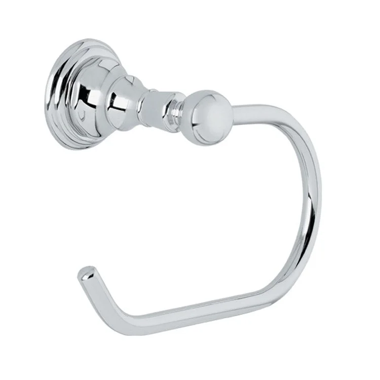 Toilet Paper Holder Del Mar Single Post Polished Chrome Brass 6-3/4 Inch 3-7/16 Inch Wall Mount