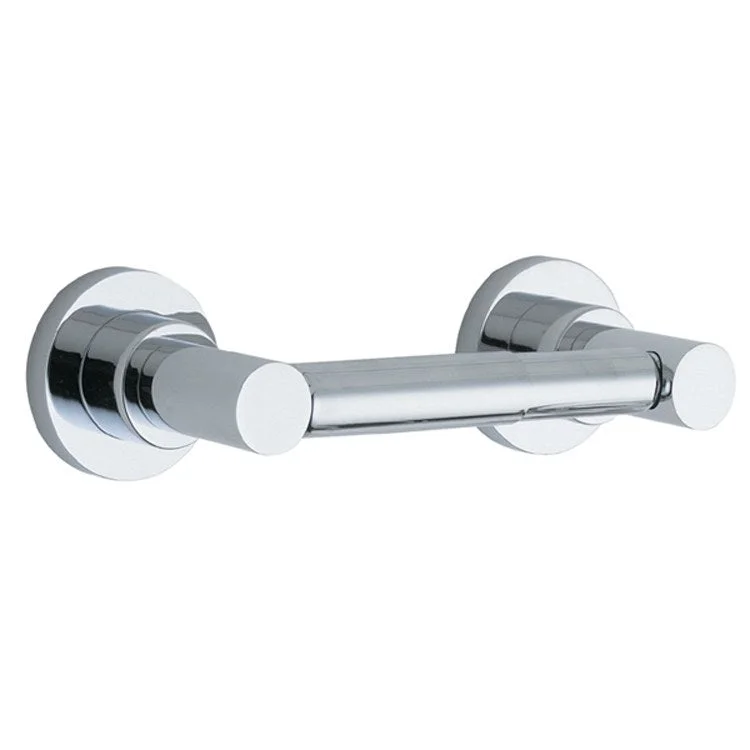 Toilet Paper Holder Tiburon Double Post Satin Nickel Brass 8-5/8 Inch 2-15/16 Inch Wall Mount