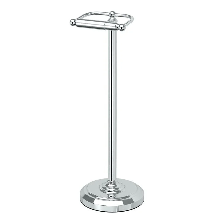 Toilet Paper Holder Stand Chrome Metal Freestanding