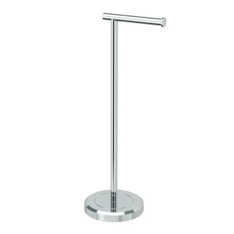 Toilet Paper Holder Latitude II Round Chrome Metal Freestanding