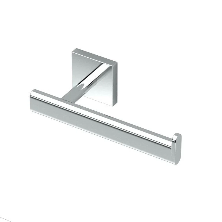 Toilet Paper Holder Elevate Single Post Chrome Metal Wall Mount