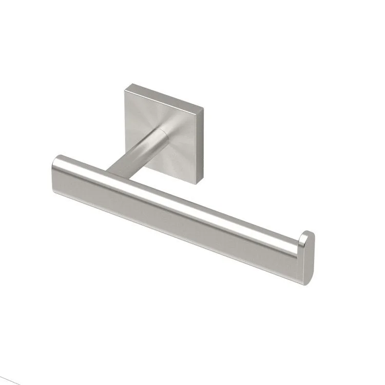 Toilet Paper Holder Elevate Single Post Satin Nickel Metal Wall Mount