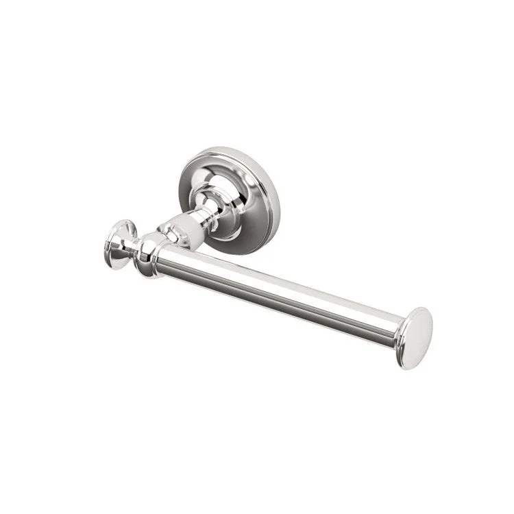 Toilet Paper Holder Tavern Single Post Polished Nickel Metal Wall Mount