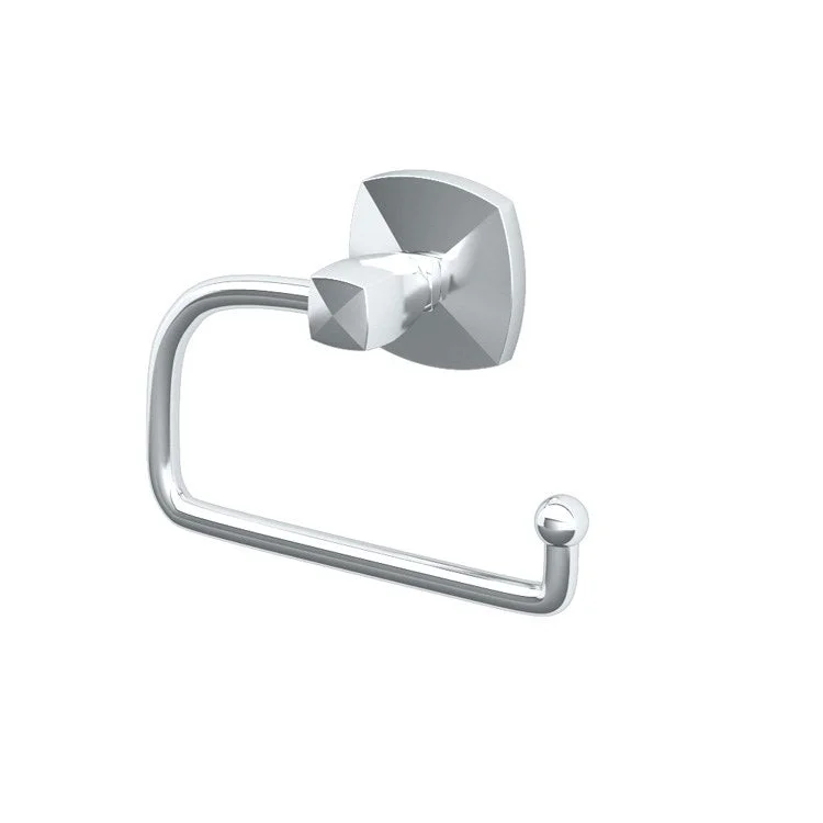 Toilet Paper Holder Jewel Hanging Single Hook Chrome Metal Wall Mount