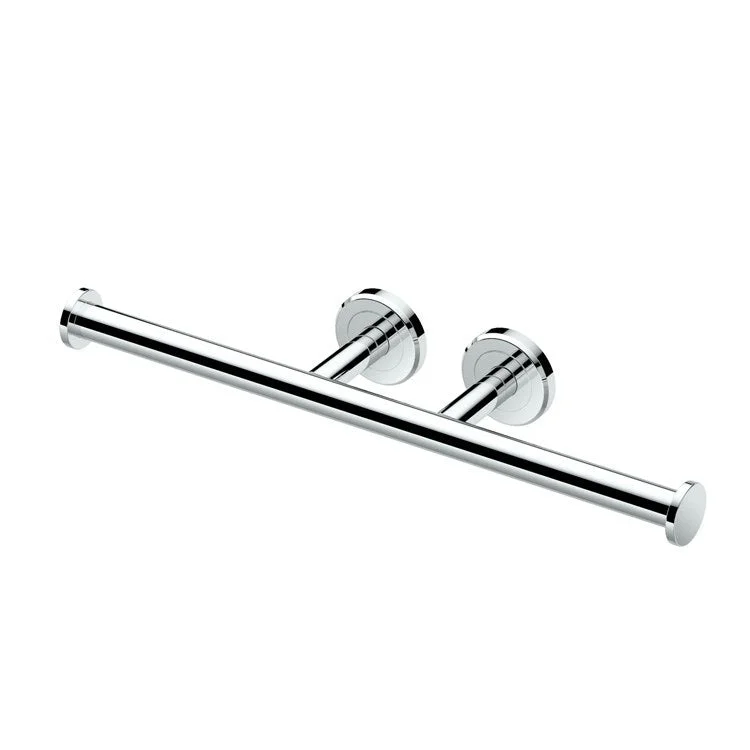 Toilet Paper Holder Latitude II Double Holder Chrome Metal Wall Mount