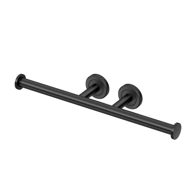 Toilet Paper Holder Latitude II Double Holder Matte Black Metal Wall Mount