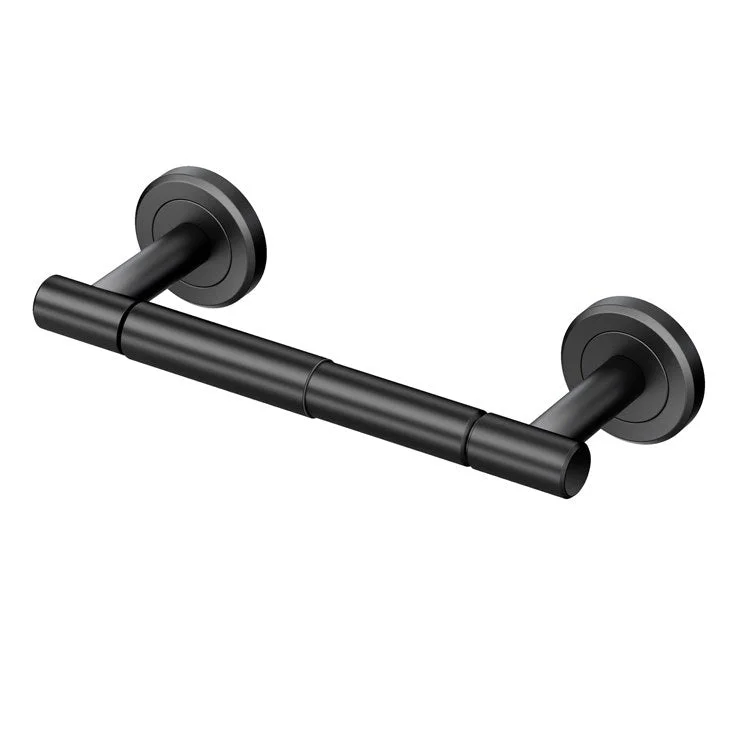 Toilet Paper Holder Latitude II Double Post Matte Black Metal Wall Mount