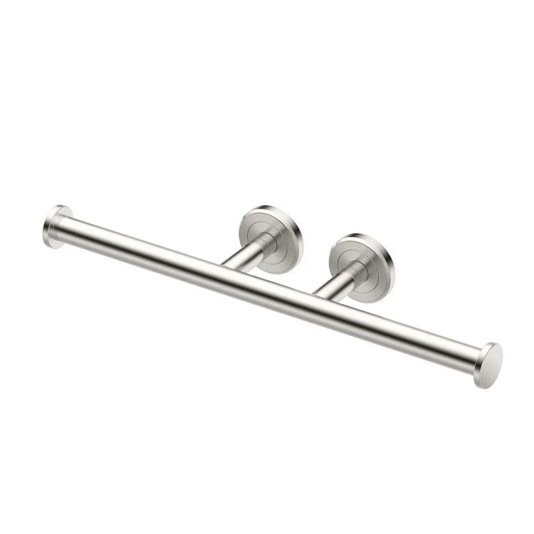 Toilet Paper Holder Latitude II Double Holder Satin Nickel Metal Wall Mount