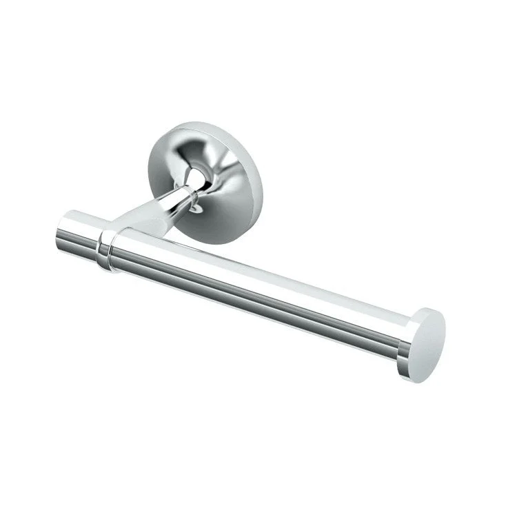 Toilet Paper Holder Dove Single Post Chrome Metal Wall Mount