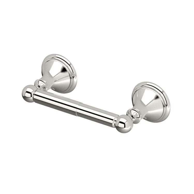 Toilet Paper Holder Laurel Ave Double Post Polished Nickel Metal Wall Mount