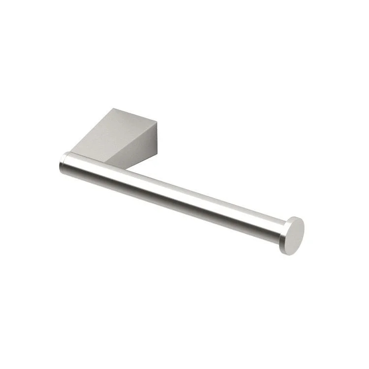 Toilet Paper Holder Bleu Single Post Satin Nickel Metal Wall Mount