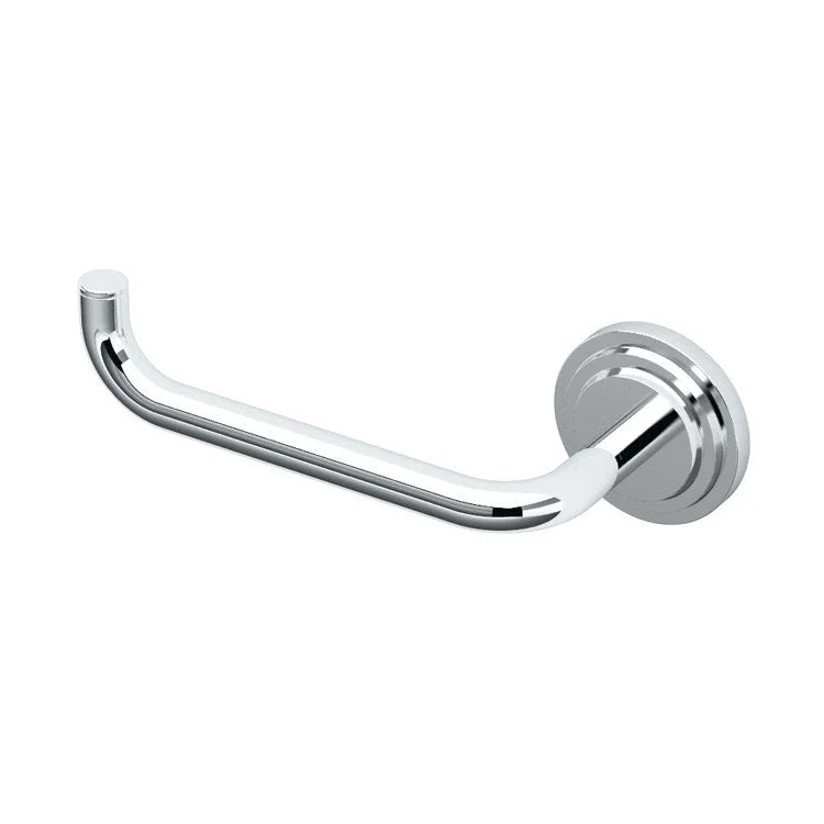 Toilet Paper Holder Marina Single Post Chrome Metal Wall Mount