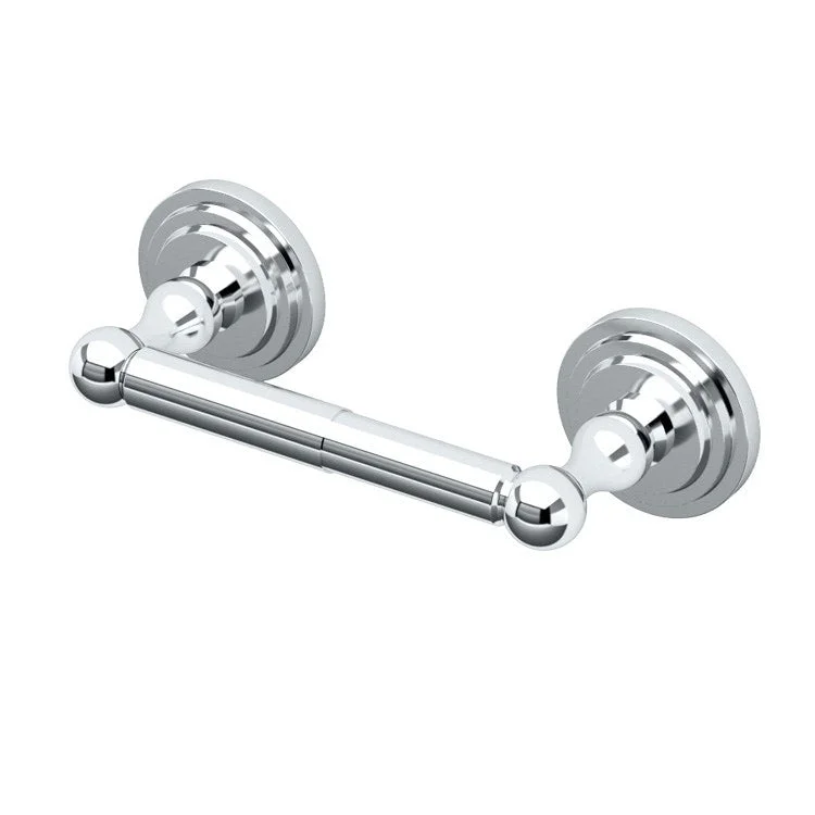 Toilet Paper Holder Marina Double Post Chrome Metal Wall Mount