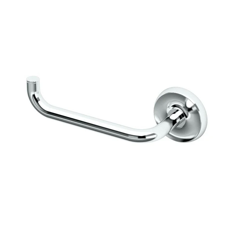 Toilet Paper Holder Designer II Single Post Chrome Metal Wall Mount