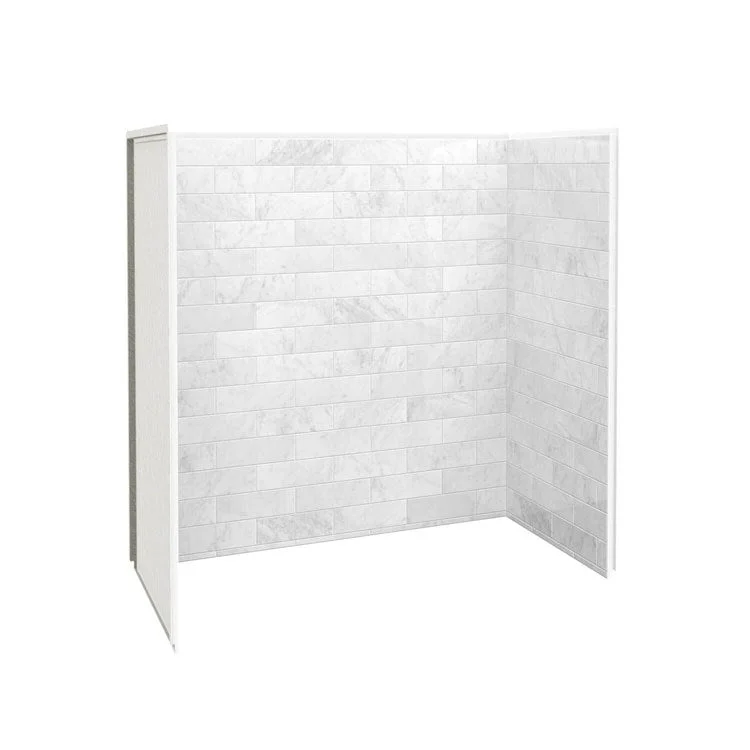 Shower Wall Utile 60 x 30 x 60 Inch Carrara Composite