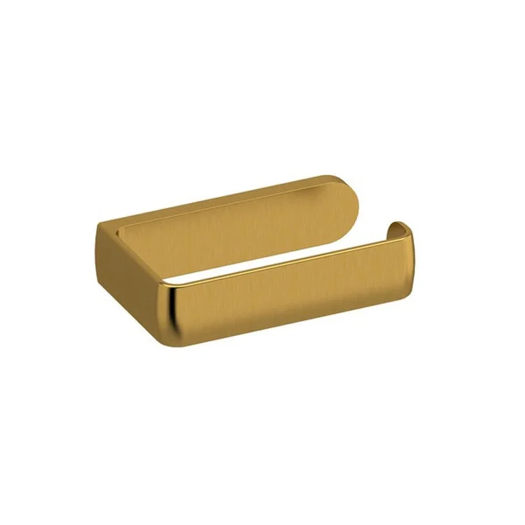 Toilet Paper Holder Ciclo Brushed Gold Zinc 5-3/4L Inch 1-3/8 Inch Wall Mount