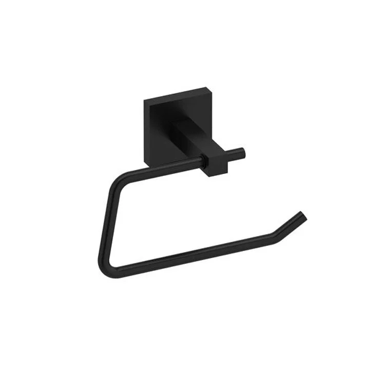 Toilet Paper Holder Kubik Black Zinc 6-1/4L Inch 2-3/4 Inch Wall Mount