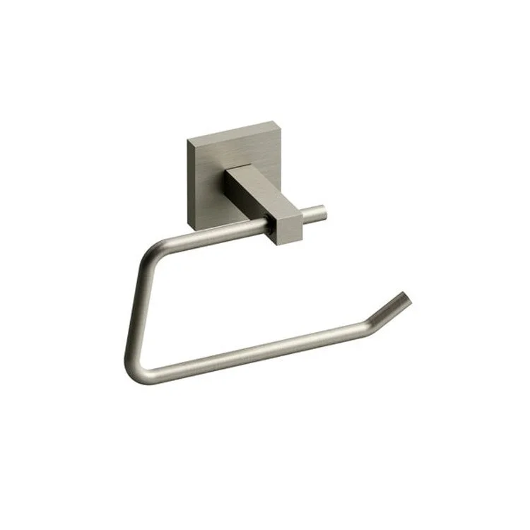 Toilet Paper Holder Kubik Brushed Nickel Zinc 6-1/4L Inch 2-3/4 Inch Wall Mount