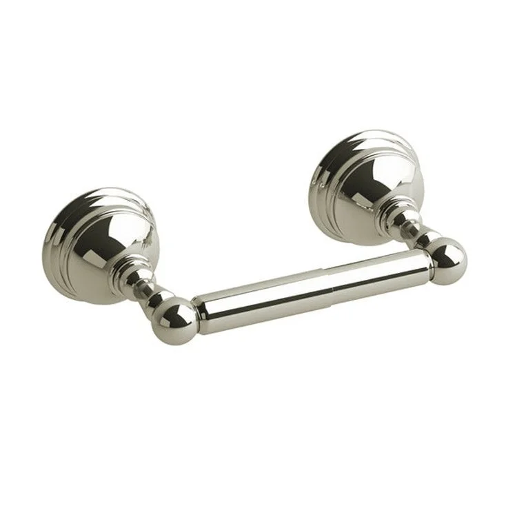 Toilet Paper Holder Retro Polished Nickel Zinc 5-1/2L Inch 4-1/8 Inch Wall Mount