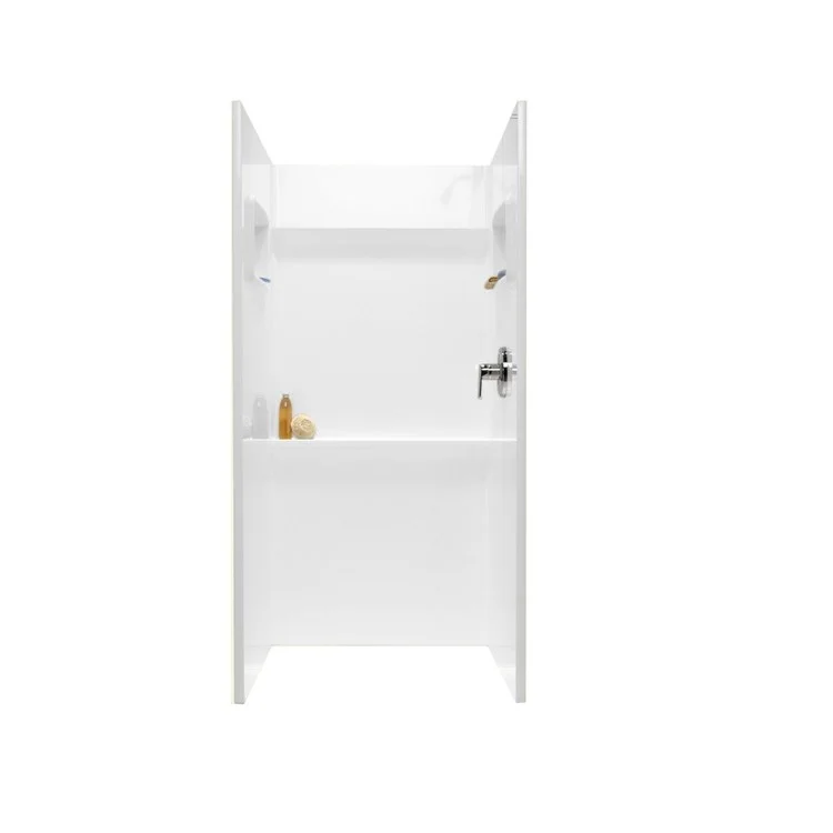 Shower Wall Veritek Alcove Wall White 3 Panels 36 x 36 x 72 Inch