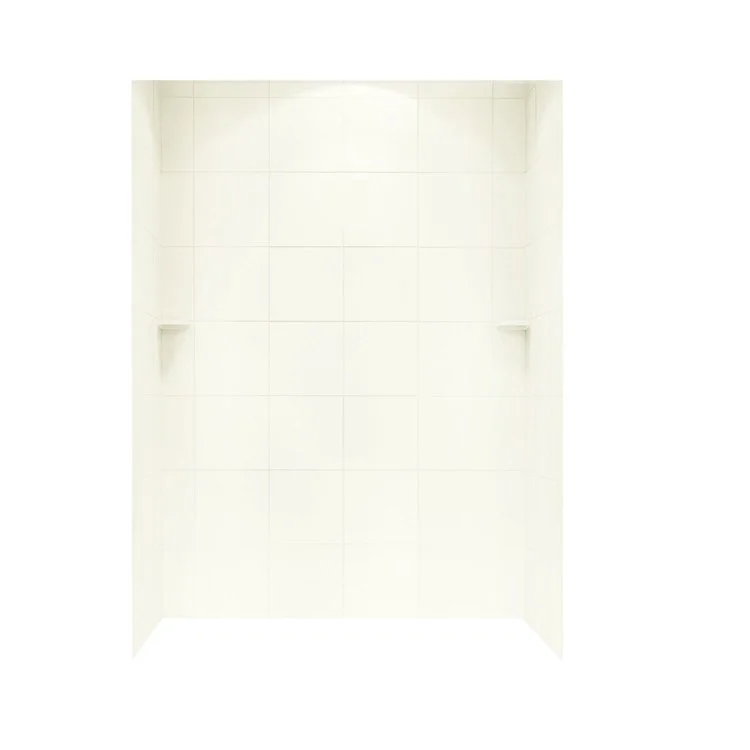 Shower Wall Swanstone Square Tile Bath Wall Kit with Soap Shelves 3 Panels 36 x 62 x 72 Inch Night Sky Swanstone 36x72; 62x72 Inch