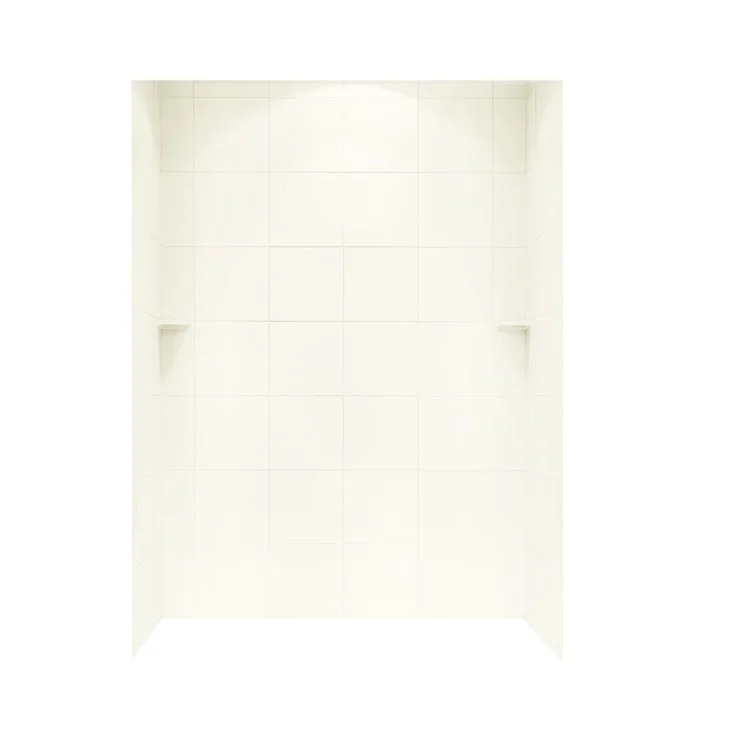 Shower Wall Swanstone Square Tile Bath Wall Kit 36 x 60 x 72 Inch Ice Swanstone 36x72; 60x72 Inch