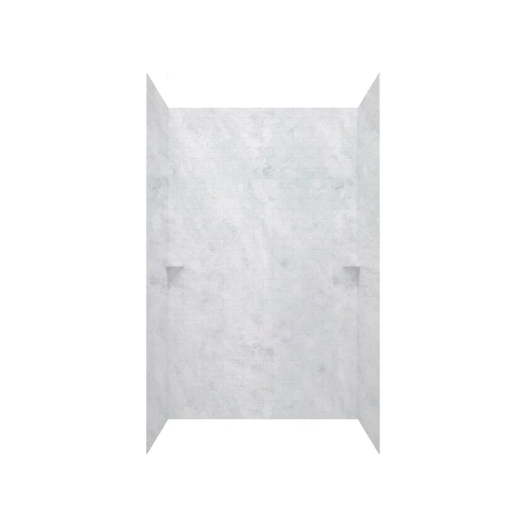 Tub Wall Swanstone Tile Bath Wall Kit 36 x 62 x 72 Inch Ice Swanstone for Tub Replacement 36x72; 62x72 Inch